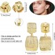 Pairs Clip On Drop Earrings Set Leaf Round Trapezoid Square Rectangle Geometric Clipon Earrings-Non Piercing Dangle Earrings Pairs Clip On Drop Earrings Set Leaf Round Trapezoid Square Rectangle Geometric Clipon Earrings-Non Piercing Dangle Earrings